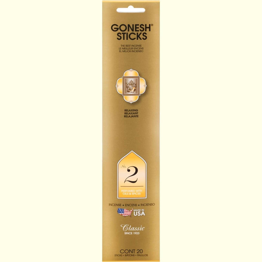 Gonesh Stick Classic 2 Oils  Spices 20 Piece Gonesh
