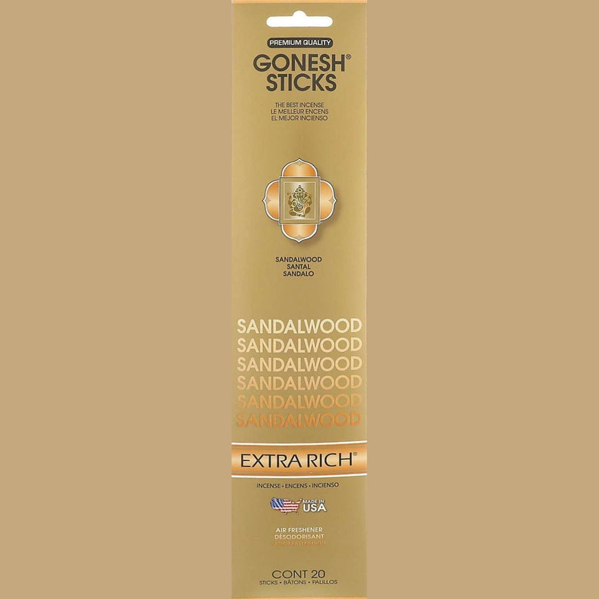 Gonesh Stick Extra Rich Sandalwood 20 Piece Gonesh