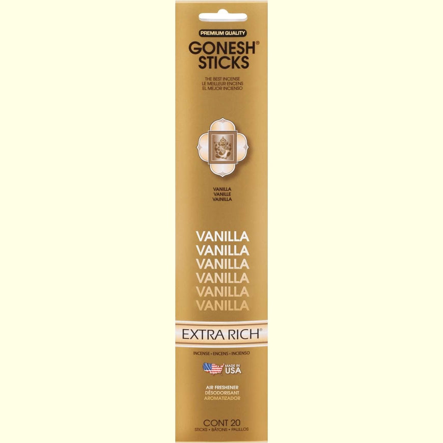 Gonesh Stick Extra Rich Vanilla 20 Piece Gonesh