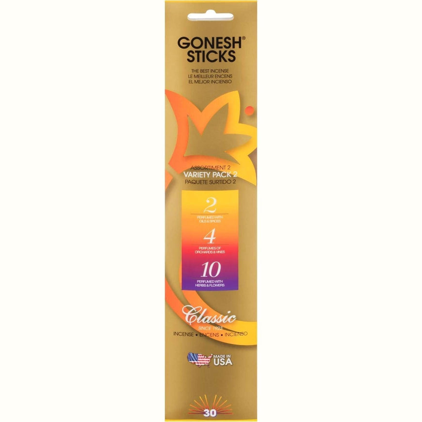 Gonesh Sticks Classic Variety 2 30 Piece Gonesh