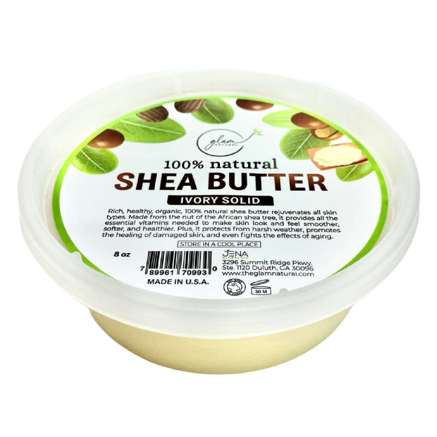 Glam Natural Shea Butter Ivory Solid 8 Oz Glam Natural