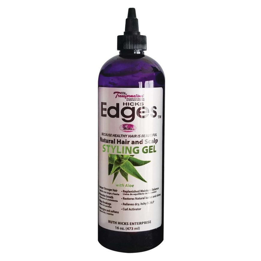 Hicks Edges Natural Hair And Scalp Styling Gel 16 Oz Hicks