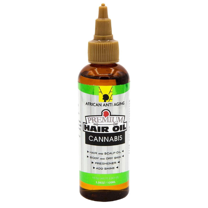 African Anti Aging Premium Hair Oil  Cannabis 3.38 Oz African Aging Agent