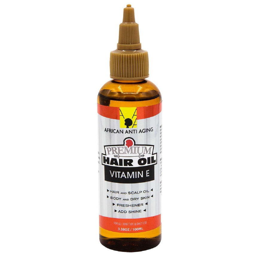 African Anti Aging Premium Hair Oil Vitamin-E 3.38 Oz African Aging Agent