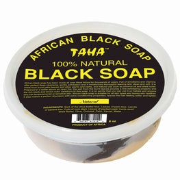 Taha Black Soap Natural Tub 8 Oz Taha