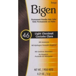 Bigen Permanent Powder Hair Color 46 Light Chestnut Kit Bigen