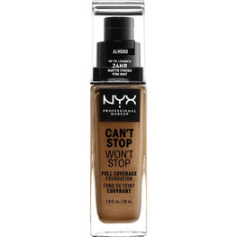 NYX Cant Stop Wont Stop Full Coverage Foundation 15.3 - Almond 1.0 FL Oz NYX