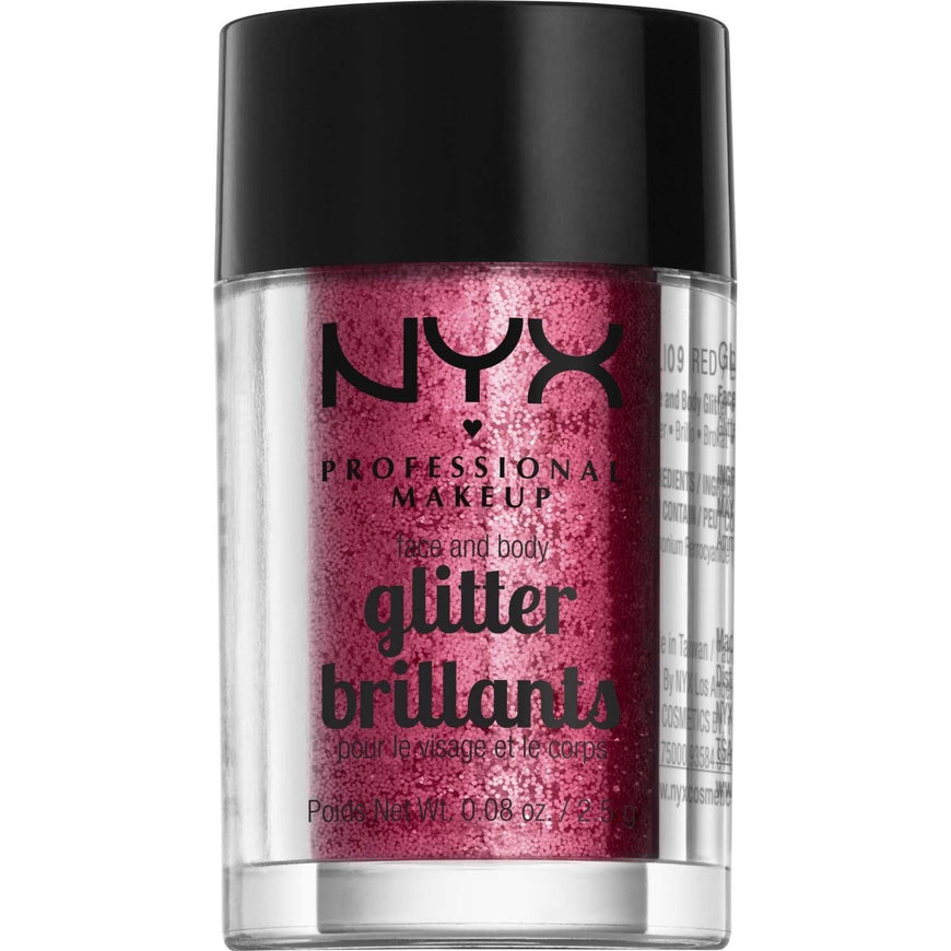 NYX  Face And Body Glitter 09 - Red 0.08 Oz NYX