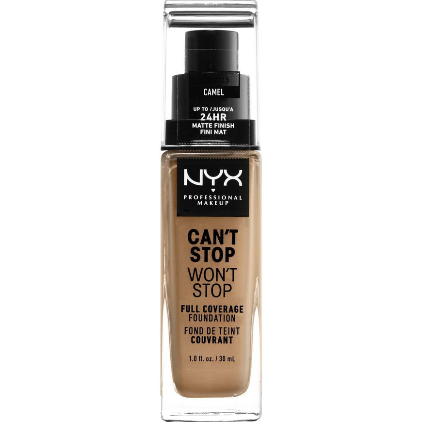NYX  Cant Stop Wont Stop Full Coverage Foundation 12.5 - Camel 1.0 FL Oz NYX