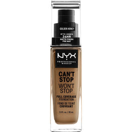 NYX  Cant Stop Wont Stop Full Coverage Foundation 14 - Golden Honey 1.0 FL Oz NYX