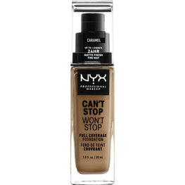 NYX  Cant Stop Wont Stop Full Coverage Foundation 15 - Caramel 1.0 FL Oz NYX