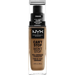NYX  Cant Stop Wont Stop Full Coverage Foundation 15.5 - Cinnamon 1.0 FL Oz NYX