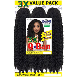 Synthetic Queen B 3X Q-Ban Twist Color #1 Urban Beauty