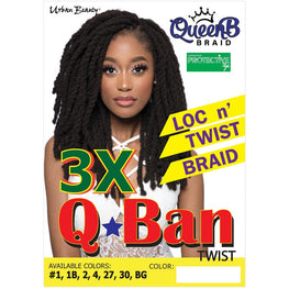 Synthetic Queen B 3X Q-Ban Twist Color #Burgundty Urban Beauty