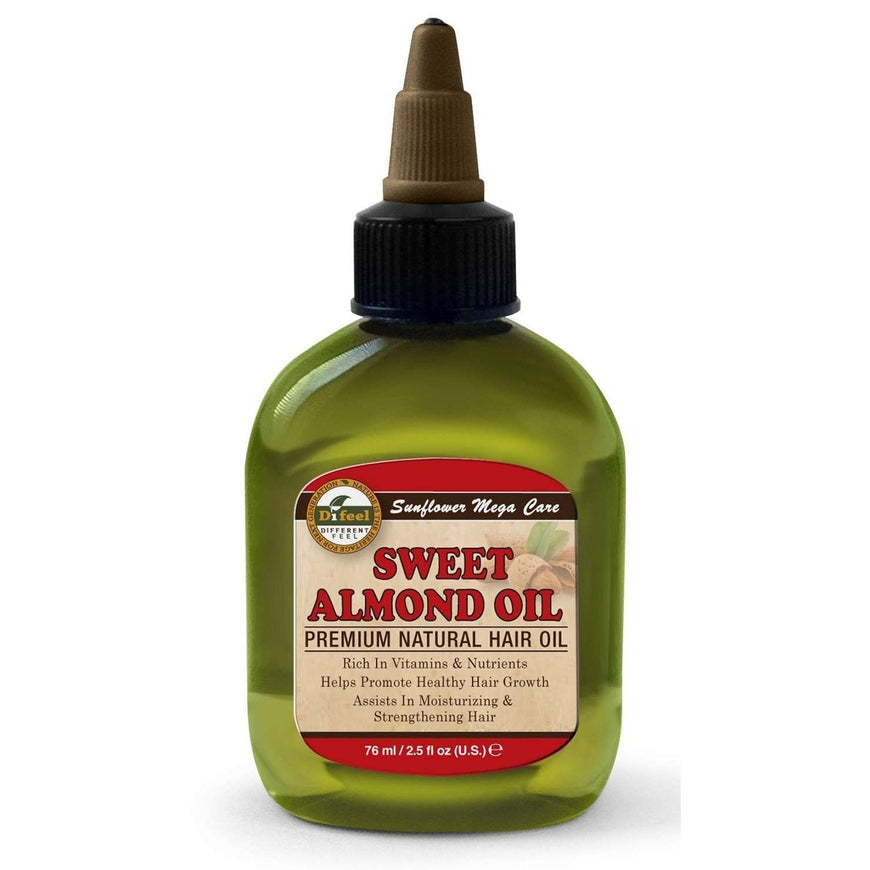 Difeel Premium Natural Hair Oil Sweet Almond 2.5 Oz DiFeel