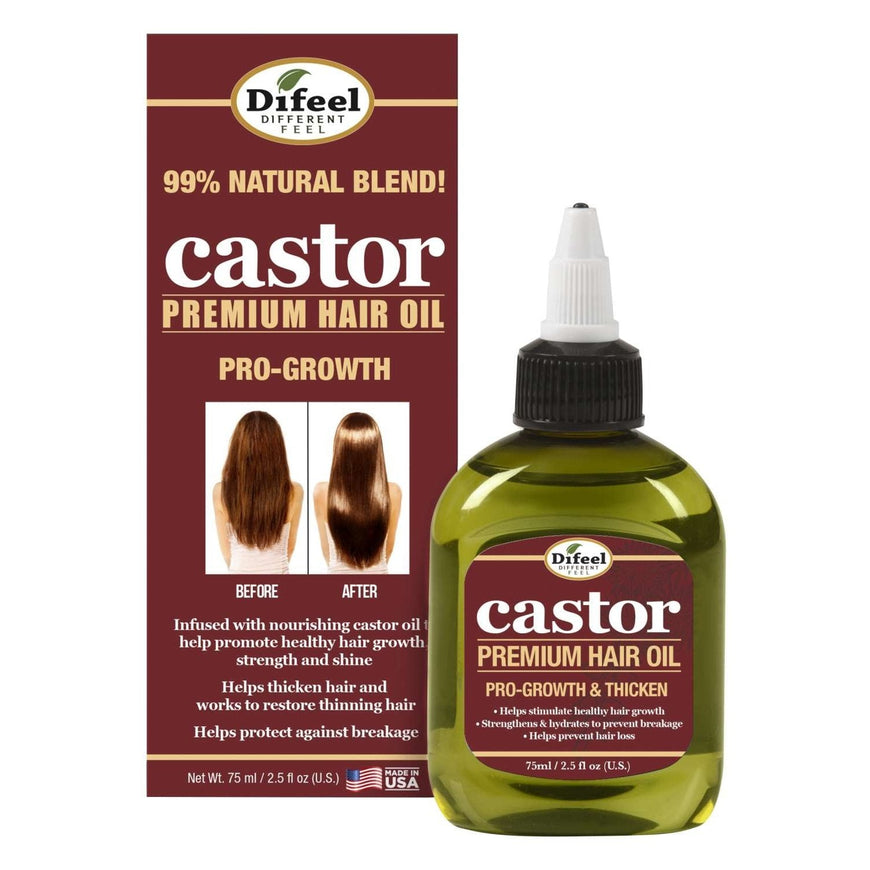 Difeel Castor Pro-Growth Hair Oil 75 Ml 6Pk 2.5 Oz DiFeel
