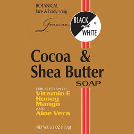 Black  White Black And White Soap Cocoa Shea Butter 6.1 Oz Black White
