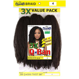 Synthetic Queen B 3X Q-Ban Twist Color #4 Urban Beauty