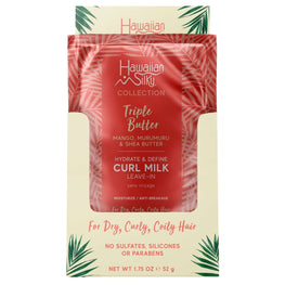 Hawaiian Silky Collection Triple Butter Hydrate  Define Curl Milk Leave-In Moisturizer Display Box HAWAIIAN SILKY