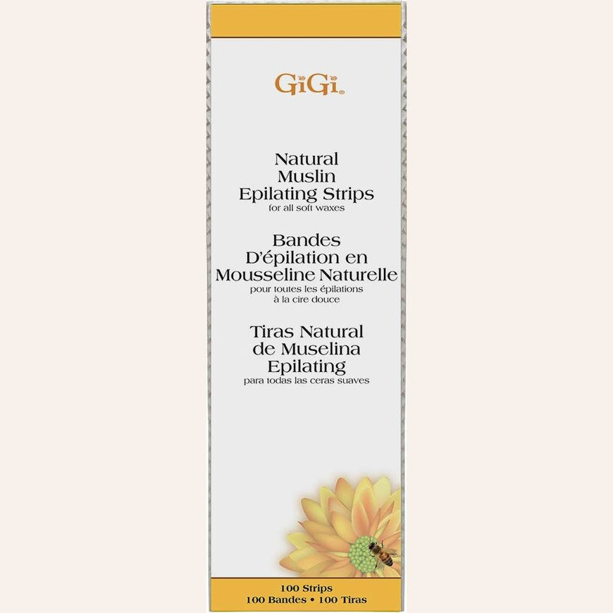 Gigi Natural Muslin Epilating Strips  Large Gigi