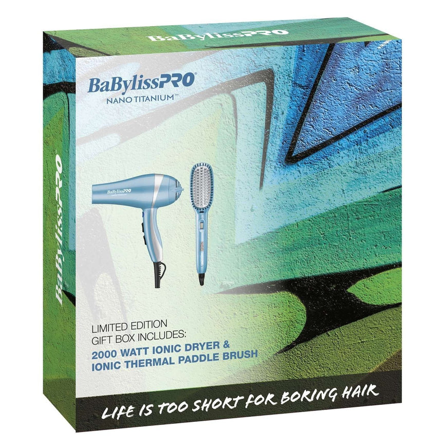 Babyliss Nt Limiterd Edition Gift Box 2000W Ionic Dryer  Ionic Thermal Paddle Brush BABYLISS