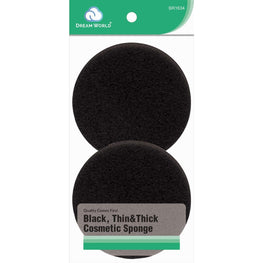 Brittny Cosmetic Sponge Rubber Black 2-Piece Pack BRITTNY