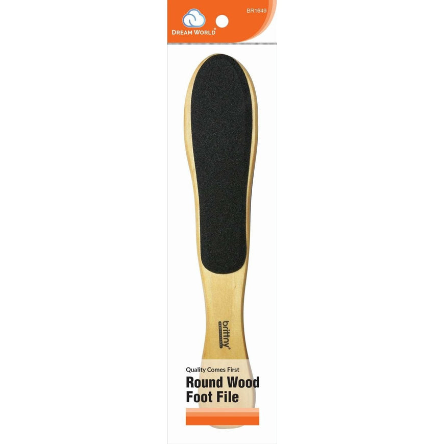 Brittny Foot File Round Wood Handle BRITTNY