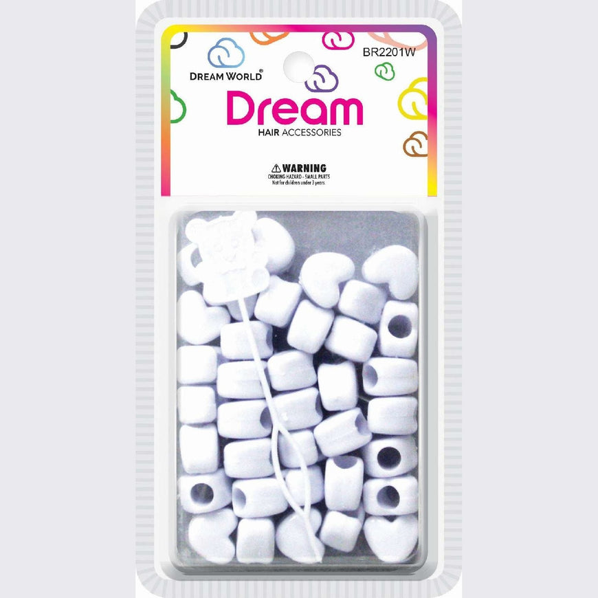 Chloe Bead Heart Big White CHLOE