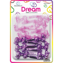 Chloe Barrette 16 Chubby Ribbon Glitter Purple