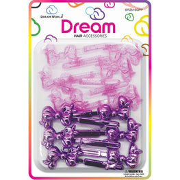 Chloe Barrette 16 Chubby Ribbon Glitter Purple CHLOE