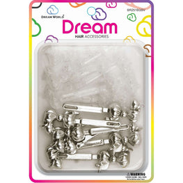 Chloe Barrette 16 Chubby Ribbon Glitter Silver CHLOE