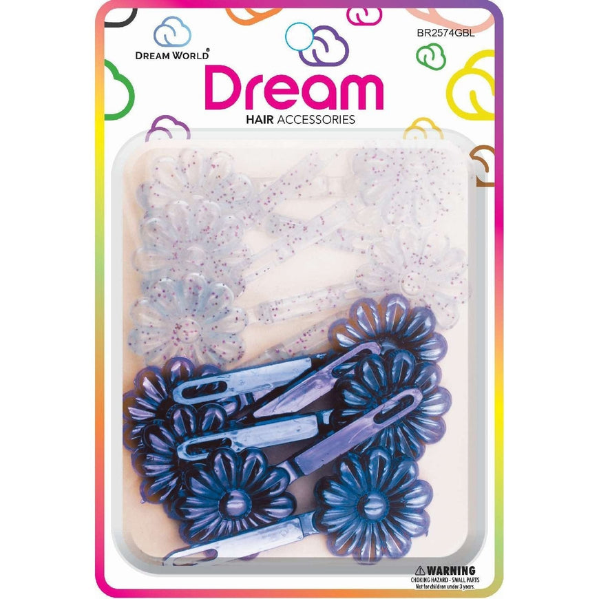 Chloe Barrettes 74 Daisy Glitter Blue CHLOE