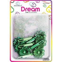 Chloe Barrettes 74 Daisy Glitter Green CHLOE