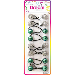 Chloe Ponytail 2620 Glitter Green Assort 8Pieces CHLOE