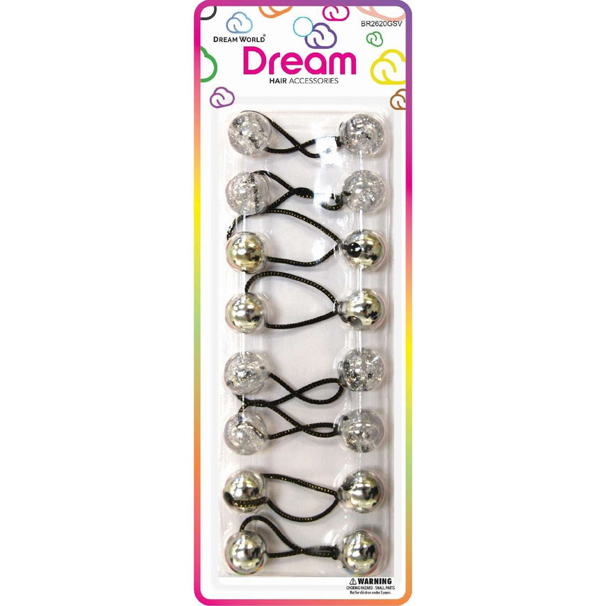 Chloe Bead 2200 Round Glitter Silver Assort CHLOE