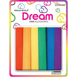 Chloe Hair Ribbon Rainbow 6Pc CHLOE