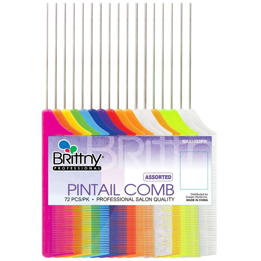 Brittny Bulk Pin Tail Comb 72-Piece Pack BRITTNY