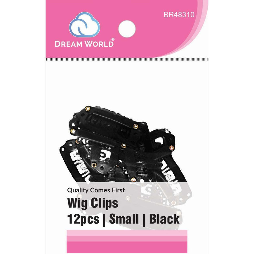 Brittny Wig Clip 12Pc Black BRITTNY