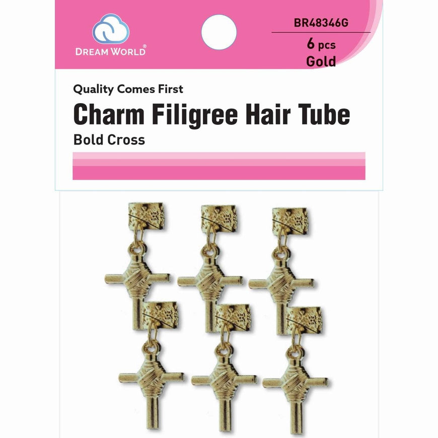 Brittny Hair Accessories Pendant Tube Bold Cross BRITTNY