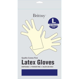 Brittny Latex Gloves 10 Pieces Pack Large BRITTNY