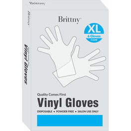Brittny Vinyl Gloves 6 Piecesbox Xlarge BRITTNY