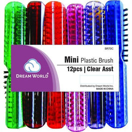 Brittny Plastic L-70 Mini Brush  Assorted Clear Colors BRITTNY