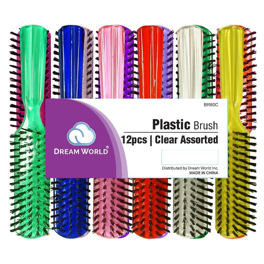 Brittny Plastic L-80 Brush  Assorted Clear Colors BRITTNY