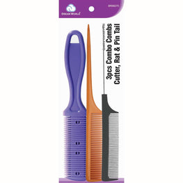 Brittny Comb Combo Rattail  Pintail  Cutter 3Pieces BRITTNY