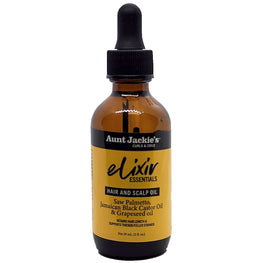 Aunt Jackies Elixir Hair And Scalp Oil Saw Palmetto Jamaican Black Castor Oil  Grapeseed Oil AUNT JACKIES
