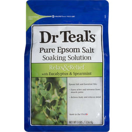 Dr Teals Relax  Relief With Eucalyptus  Spearmint Pure Epsom Salt Soaking Solution Dr Teals