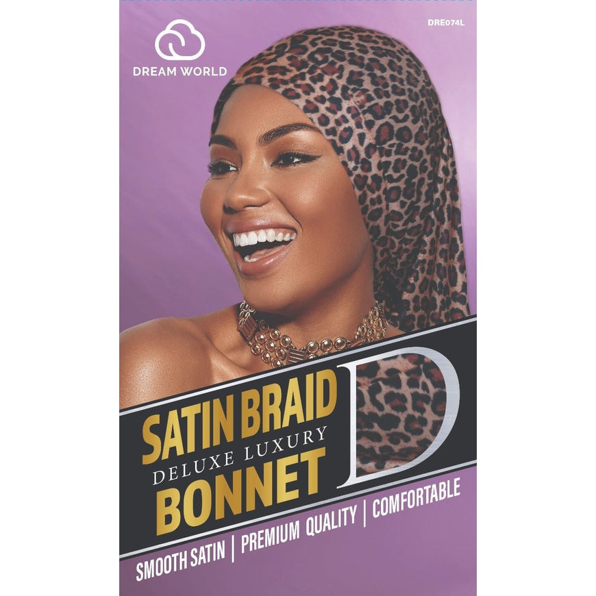 Dream Women's-Satin Braid Bonnet Leopard BRITTNY
