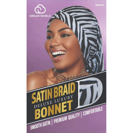 Dream Women's-Satin Braid Bonnet Zebra BRITTNY