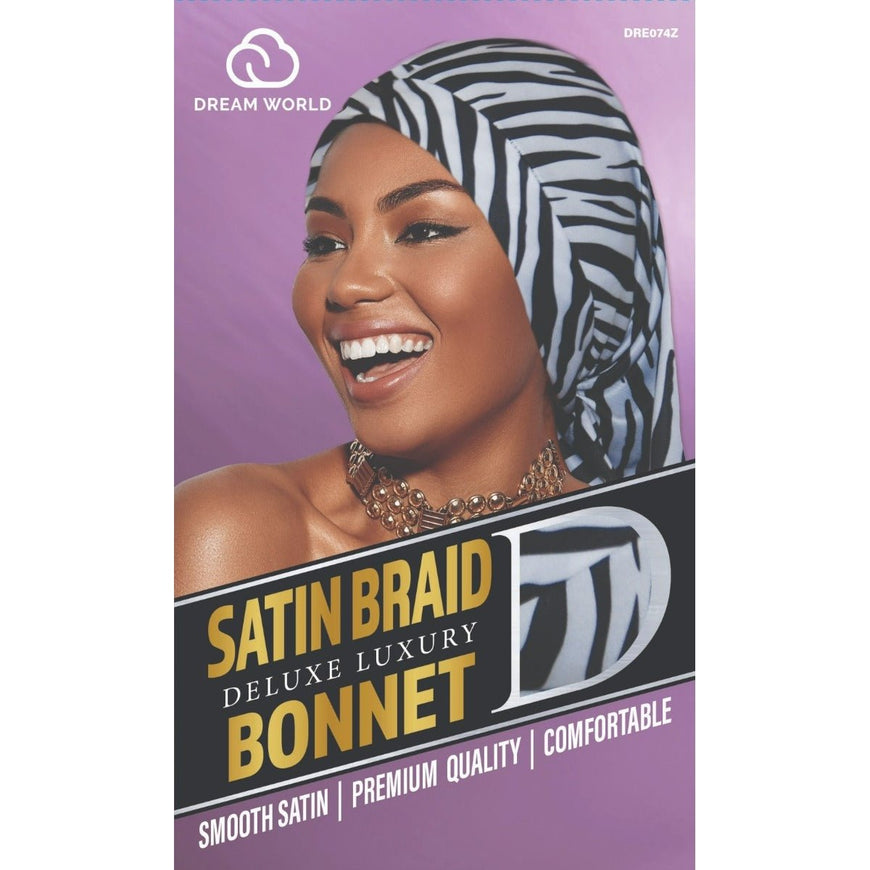 Dream Women's-Satin Braid Bonnet Zebra BRITTNY