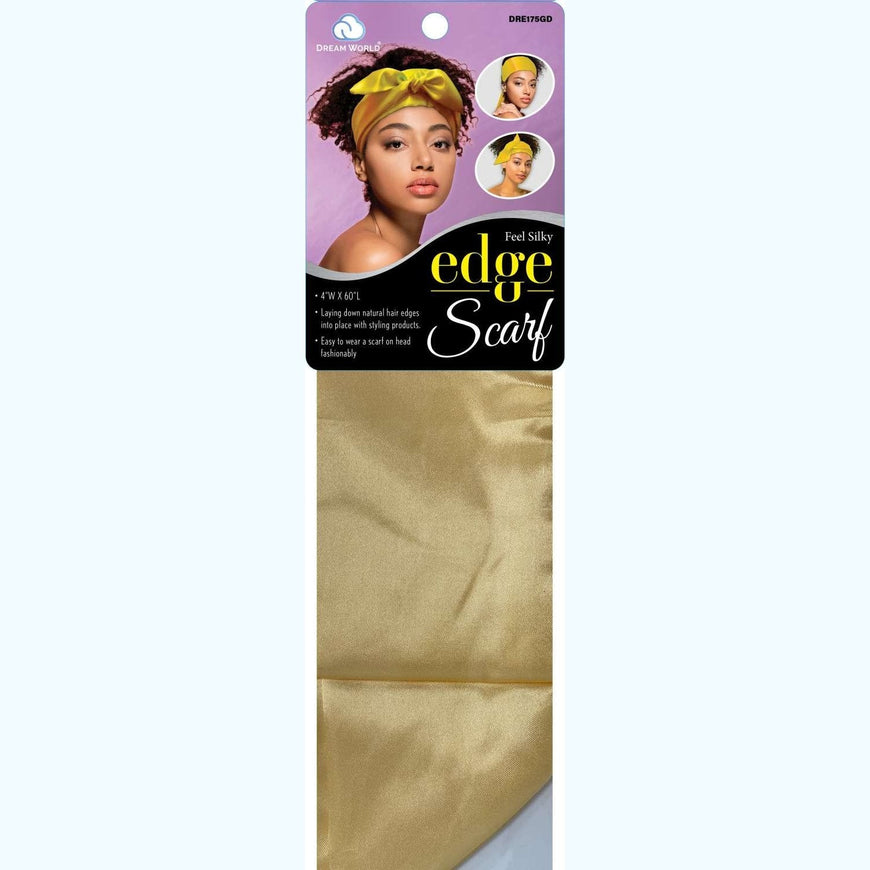 Dream Women Scarf Satin Edge Gold DREAM